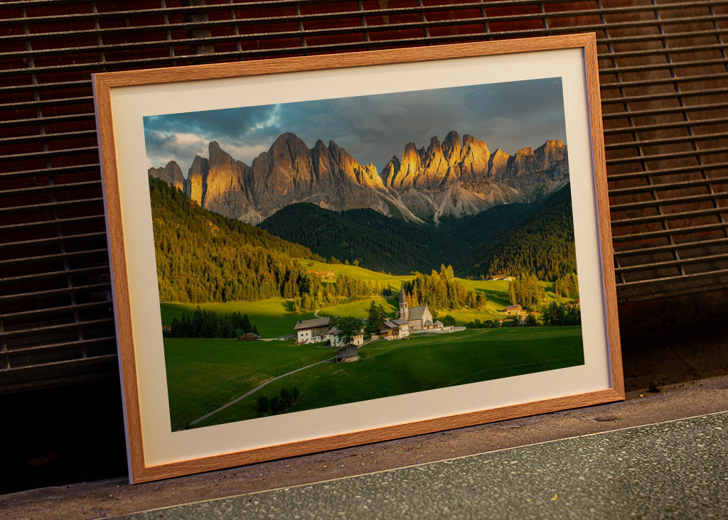 Sonnenuntergang in den Dolomit