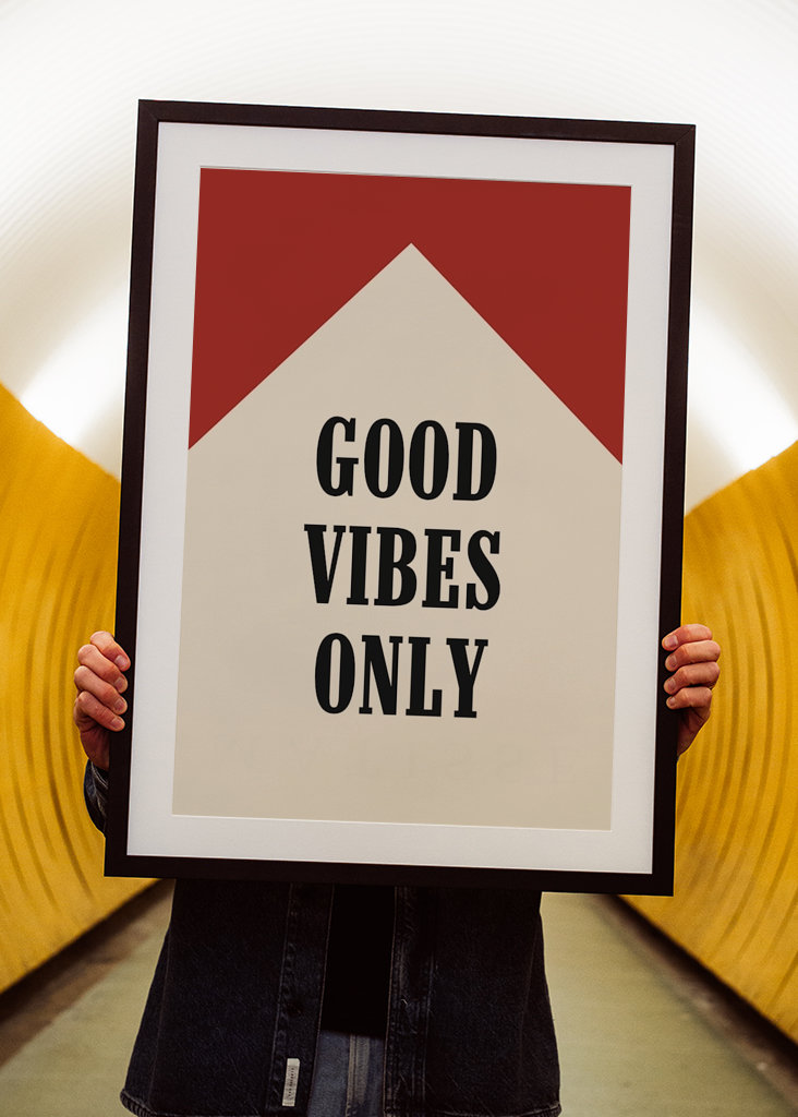 Poster solo buone vibrazioni