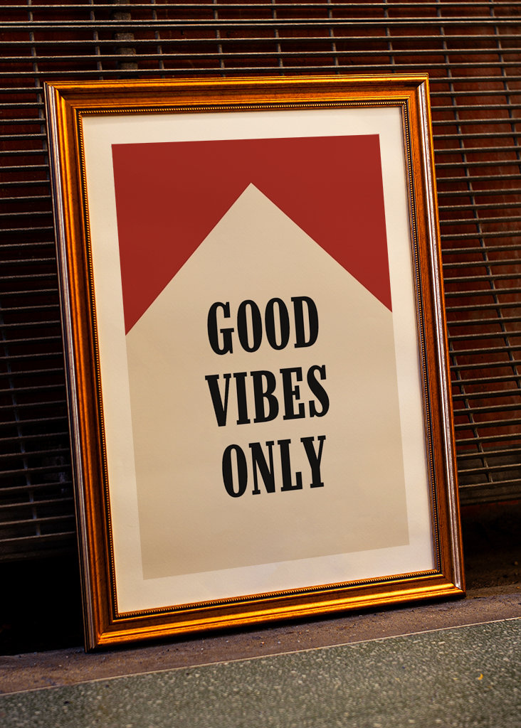 Poster solo buone vibrazioni